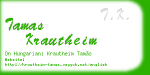 tamas krautheim business card